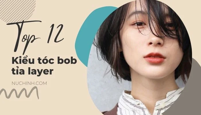 kiểu tóc bob tỉa layer ngang vai