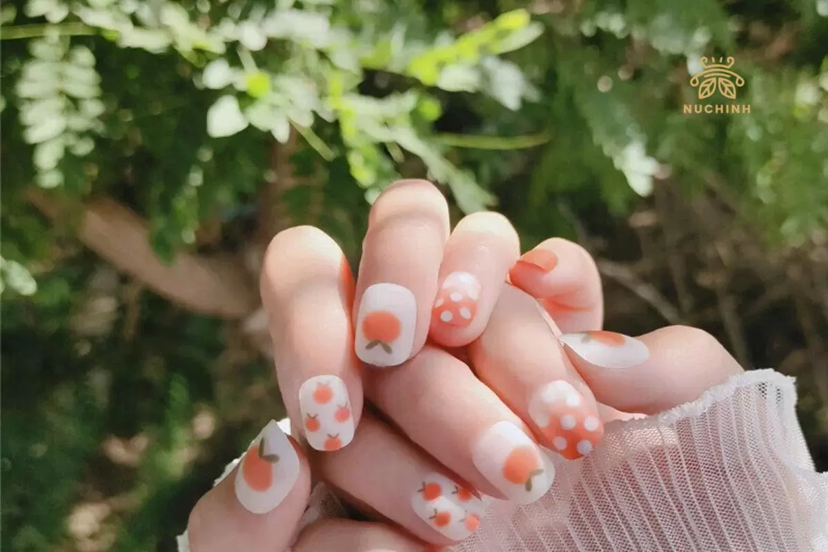 mẫu móng tau tông cam