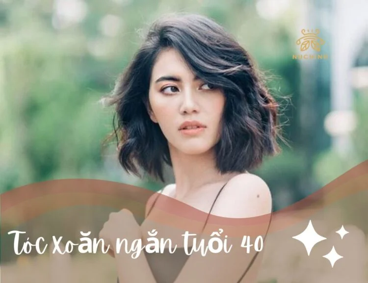 tóc xoăn ngắn tuổi 40
