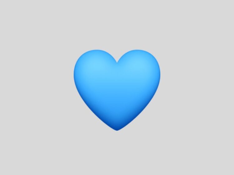 trái tim blue color dương