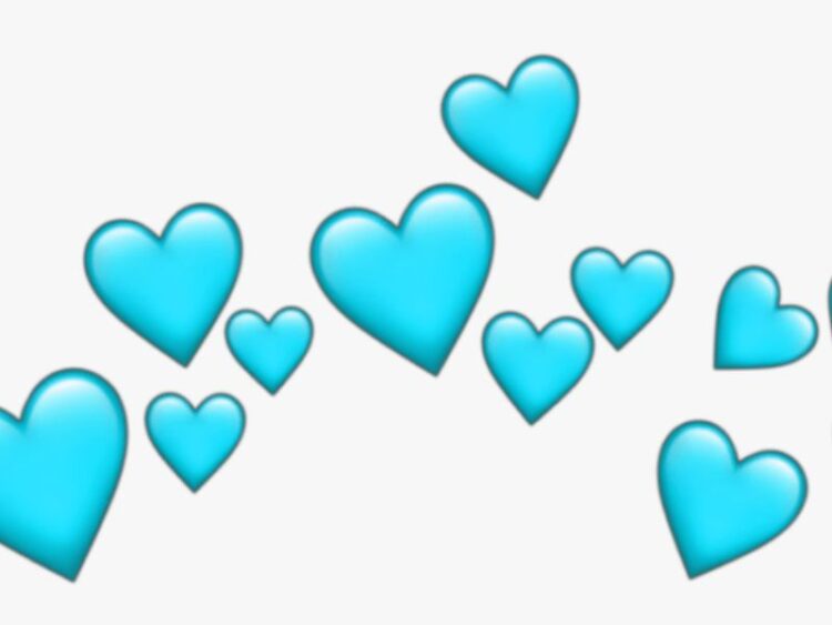 icon trái tim màu xanh dương