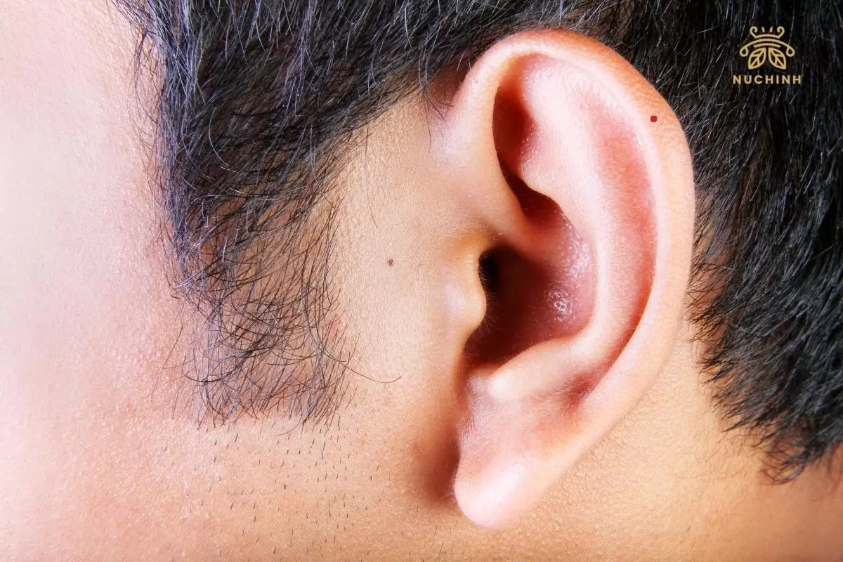 nốt ruồi ở vành tai trái nam