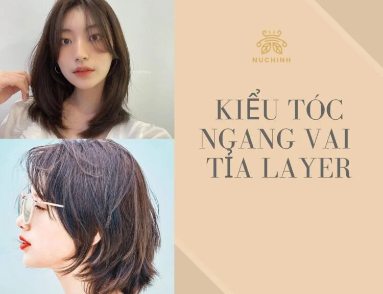 tóc ngang vai tỉa layer