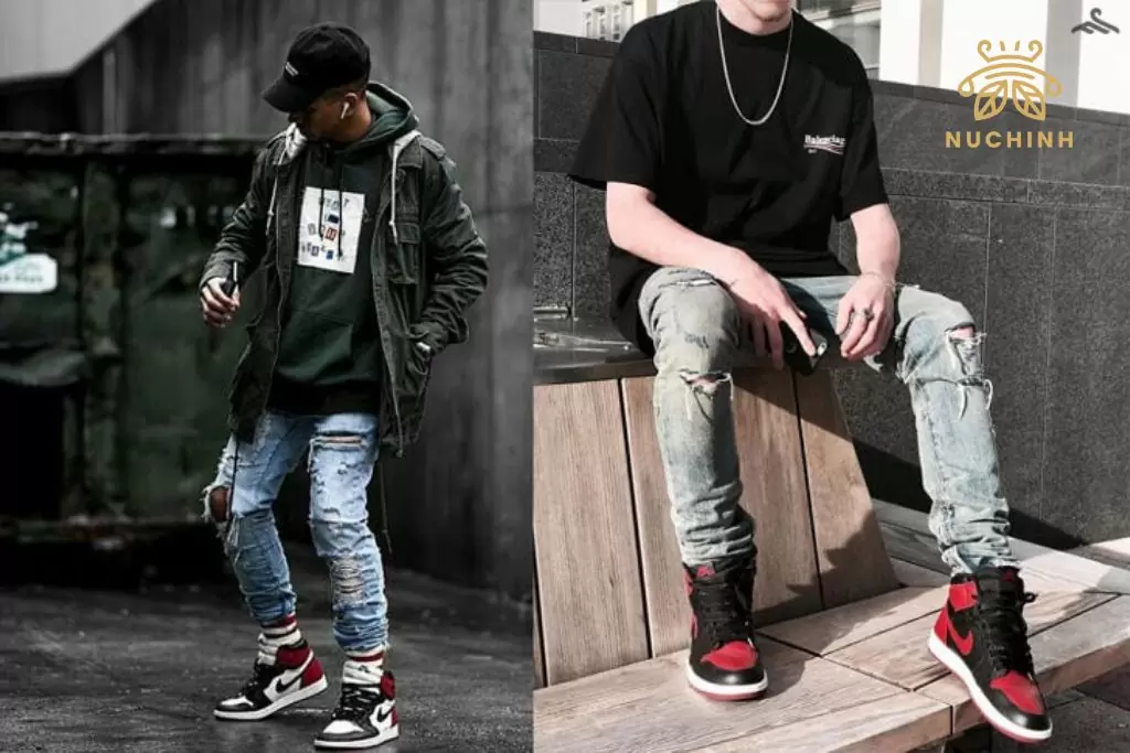 cách phối đồ với giày jordan cổ cao nam