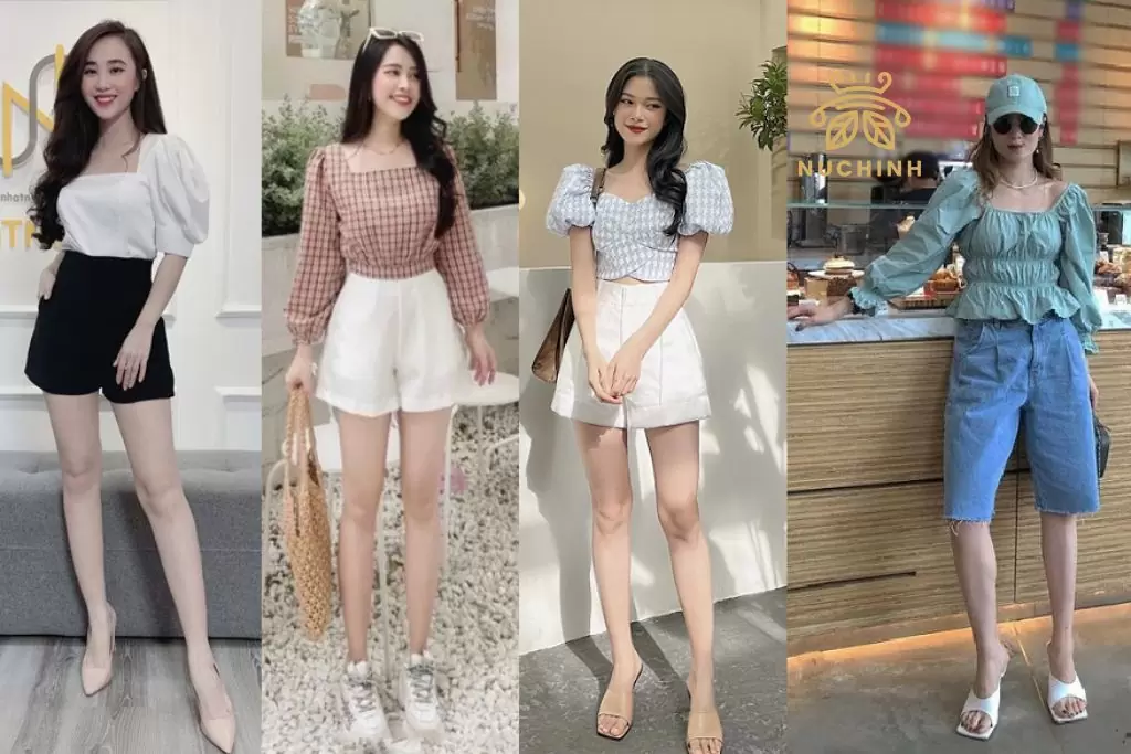 chân váy chữ a phối với áo gì
