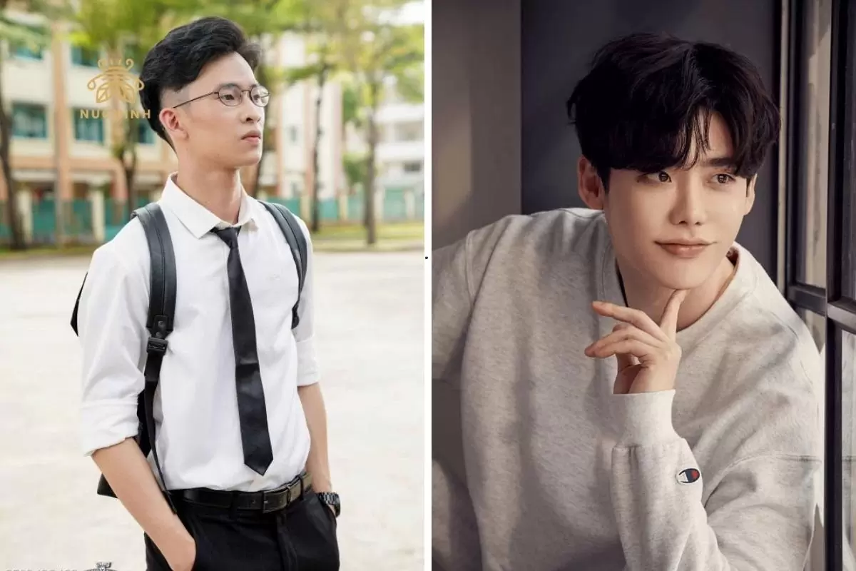 kiểu tóc side part học sinh