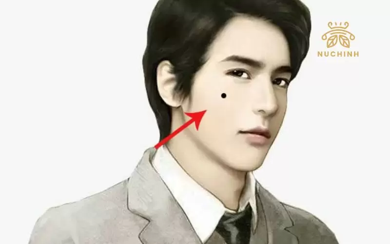 nốt ruồi ở gò má trái nam