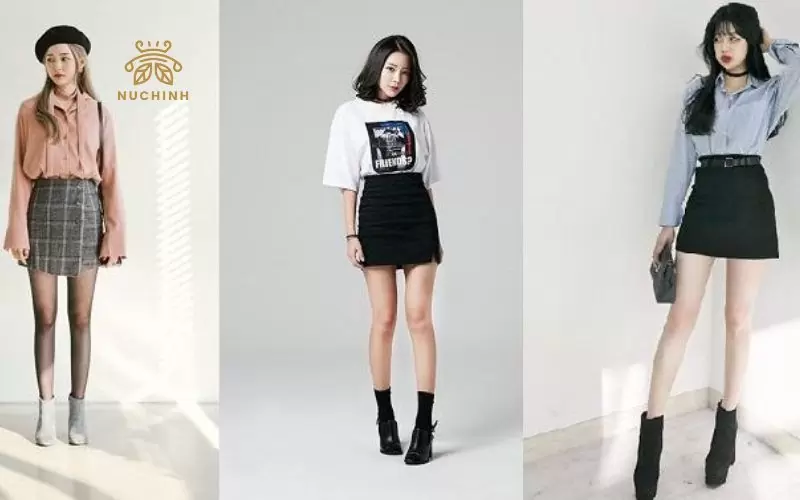 phối đồ với boot cổ ngắn mùa đông