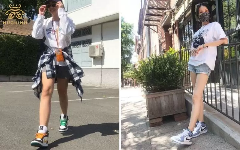 phối đồ với giày Jordan 4 nữ