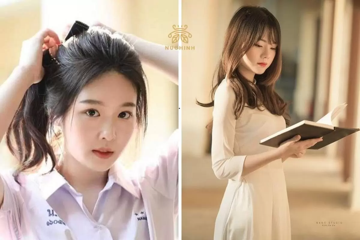 tóc xoăn đuôi cho học sinh