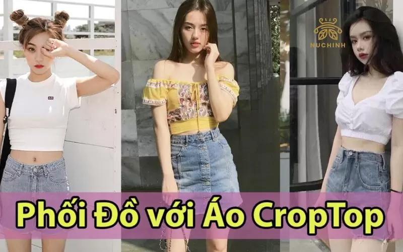 phối đồ với áo croptop