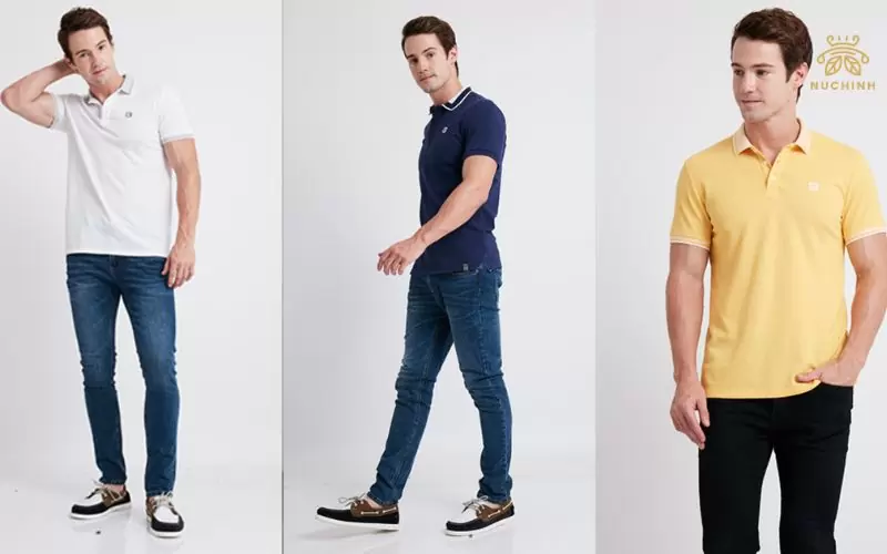 áo polo mặc với quần gì