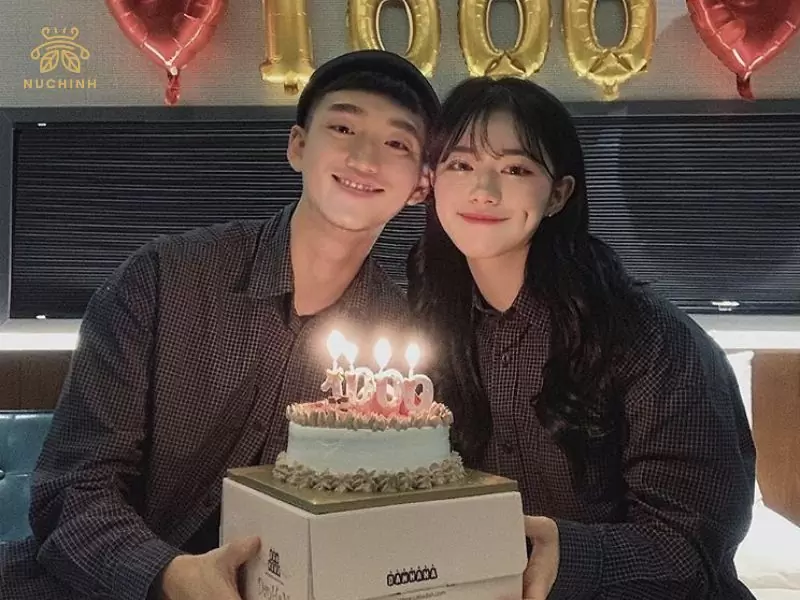 chụp ảnh sinh nhật cùng người yêu