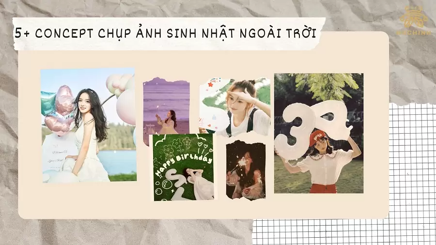 concept chụp ảnh sinh nhật ngoài trời
