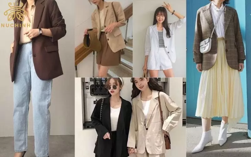 mix đồ với áo blazer