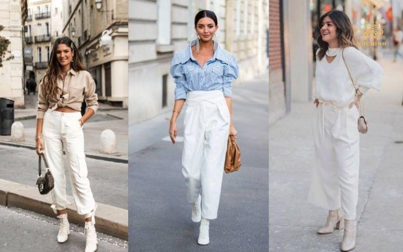 Quần trắng phối với áo gì phù hợp nhất? Gợi ý 10 outfits quần trắng chuẩn phong cách