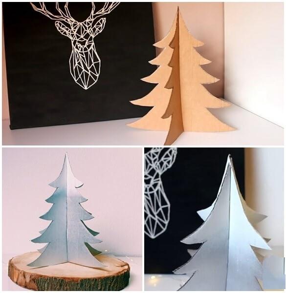 Cách làm cây thông bằng giấy bìa cứng