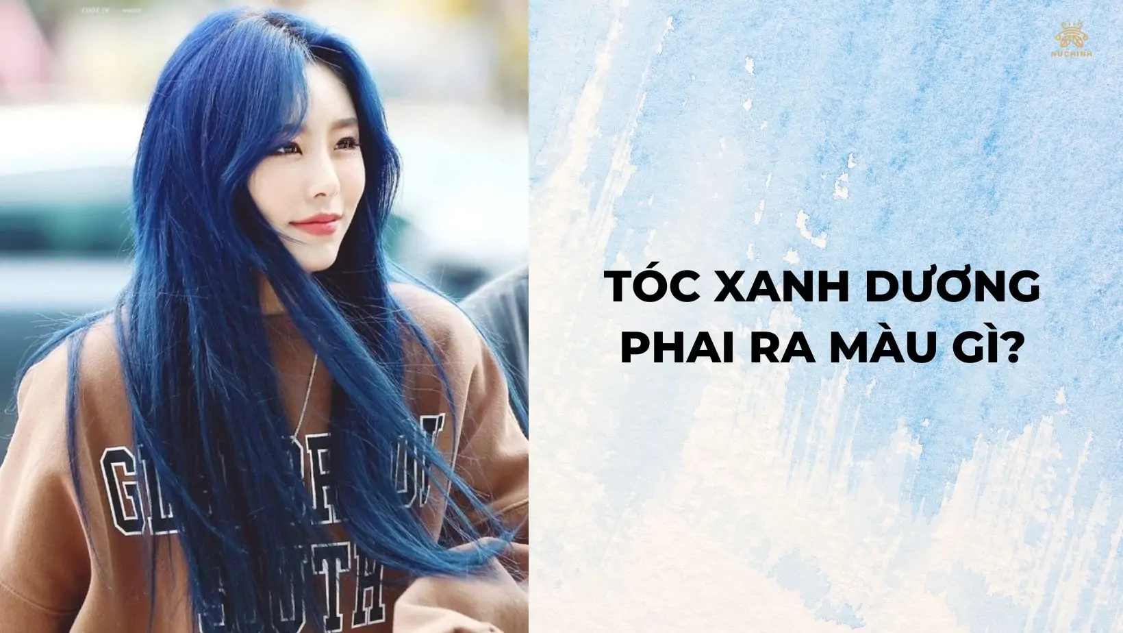 Tóc xanh dương phai ra màu gì