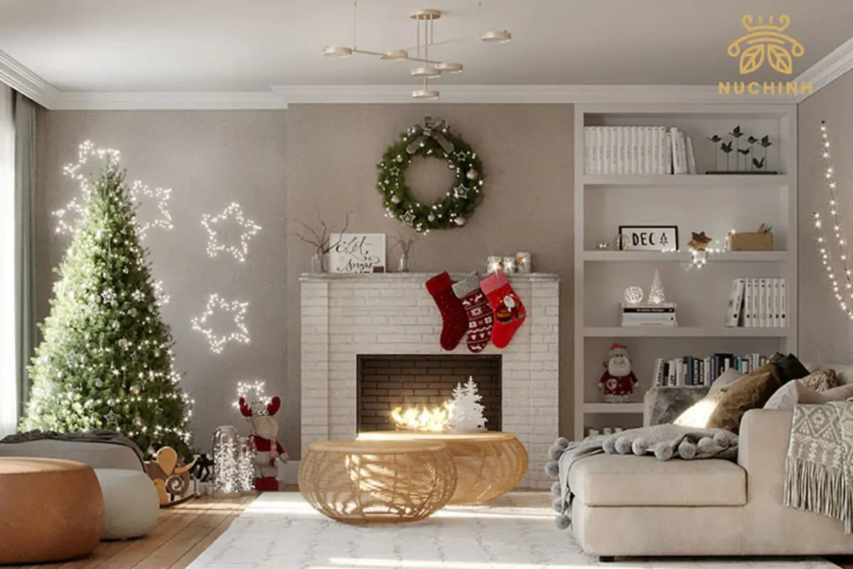 Trang trí Noel phòng khách