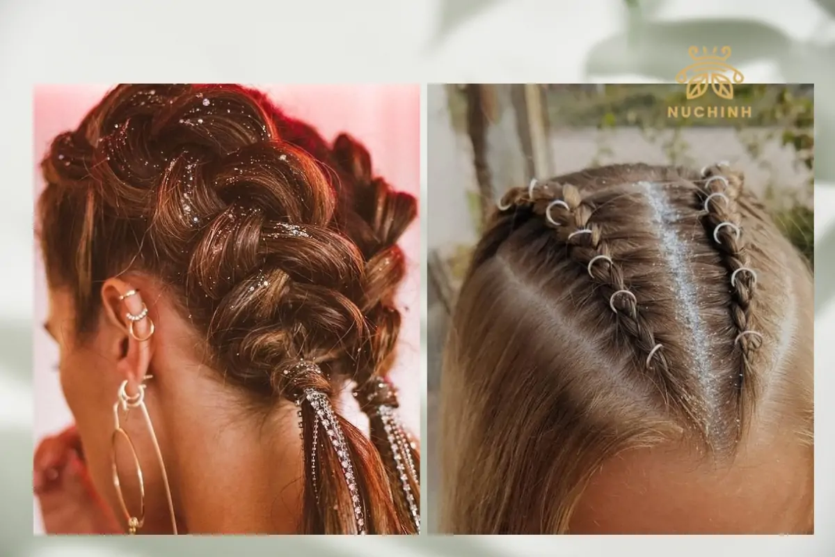 cách tết tóc ngắn dự tiệc