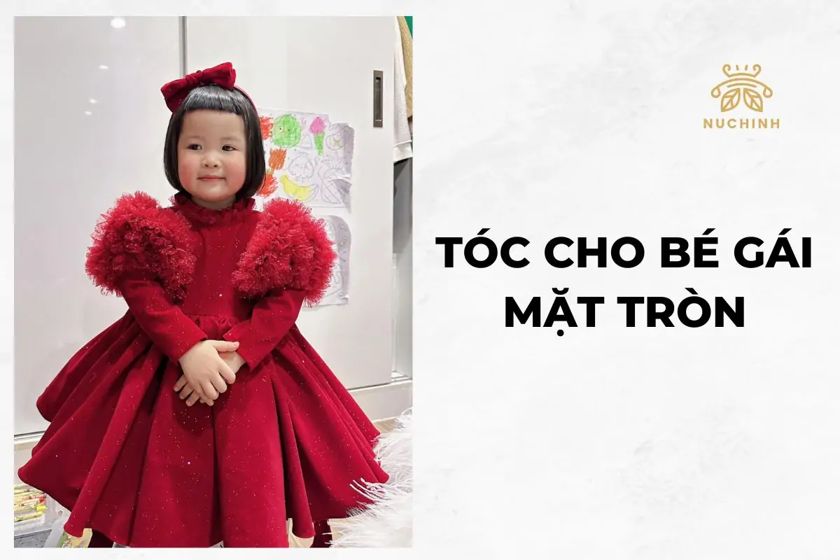 Kiểu tóc cho bé gái mặt tròn