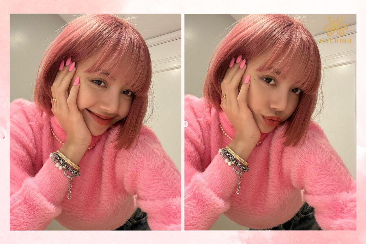 Màu tóc hồng Lisa