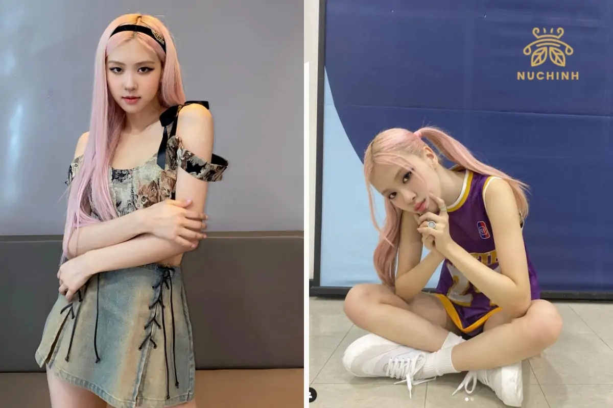 kiểu tóc hồng pastel rosé