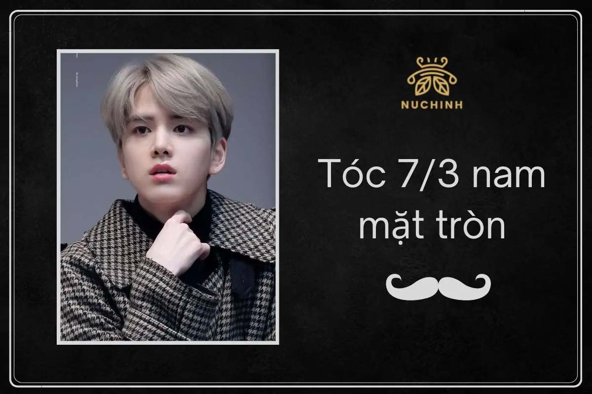 tóc 7 3 nam mặt tròn