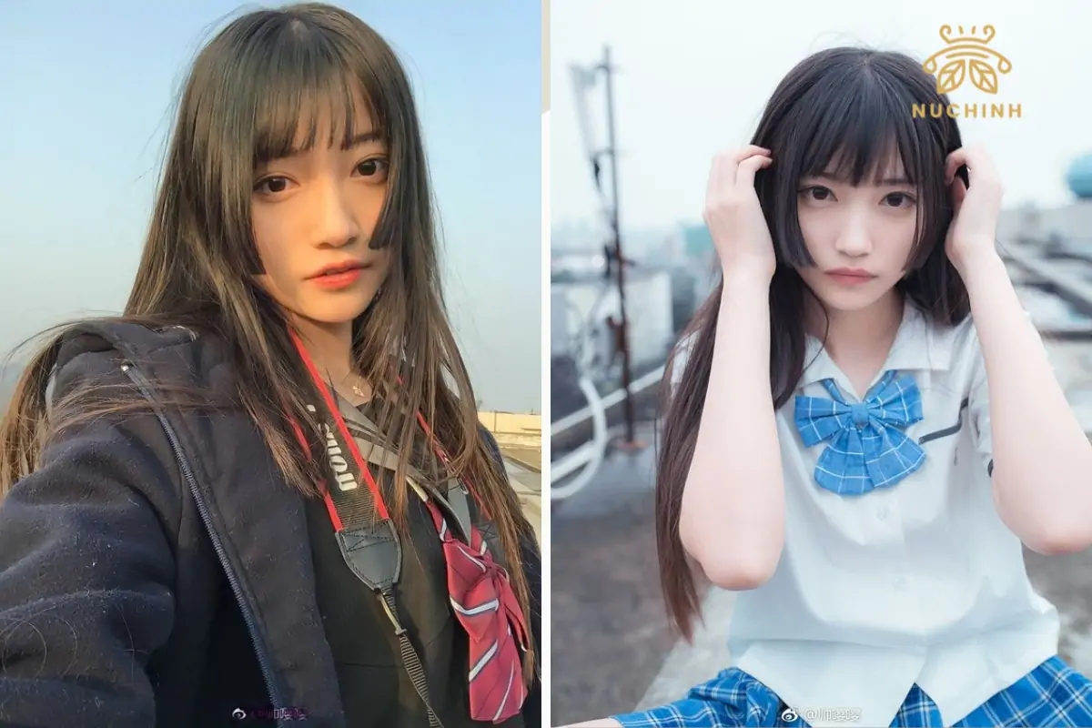Tóc hime layer mái thưa