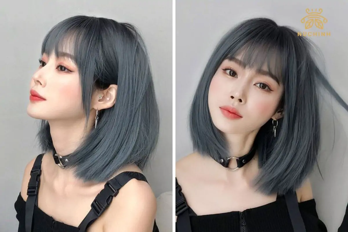 tóc thẳng ngang vai