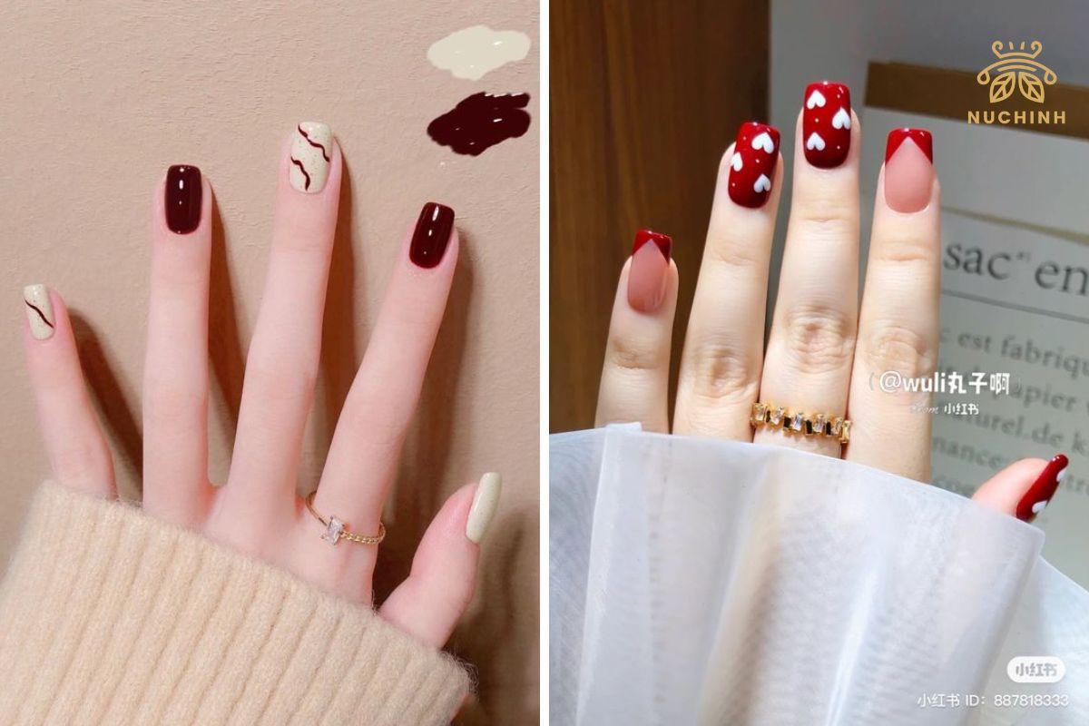 Những mẫu nail Tết đẹp giúp bàn tay thêm xinh xắn chanh sả