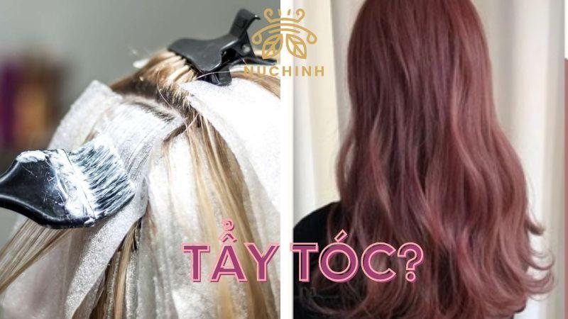 Nhuộm nâu hồng khơi sở hữu cần thiết tẩy tóc không?