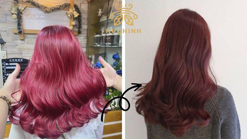 Những nhuộm màu đỏ dâu có cần tẩy tóc không điều cần biết trước khi thực  hiện